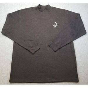 Putterboy Performance Pinehurst Mock Neck Shirt Mens Dark Gray Sz S LS